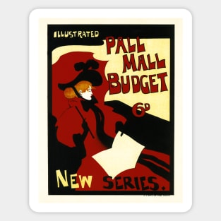 Illustrated PALL MALL BUDGET London Weekly Magazine Les Maitres De L'Affiche Sticker